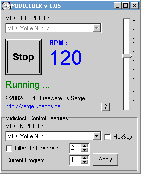MIDICLOCK Screenshot